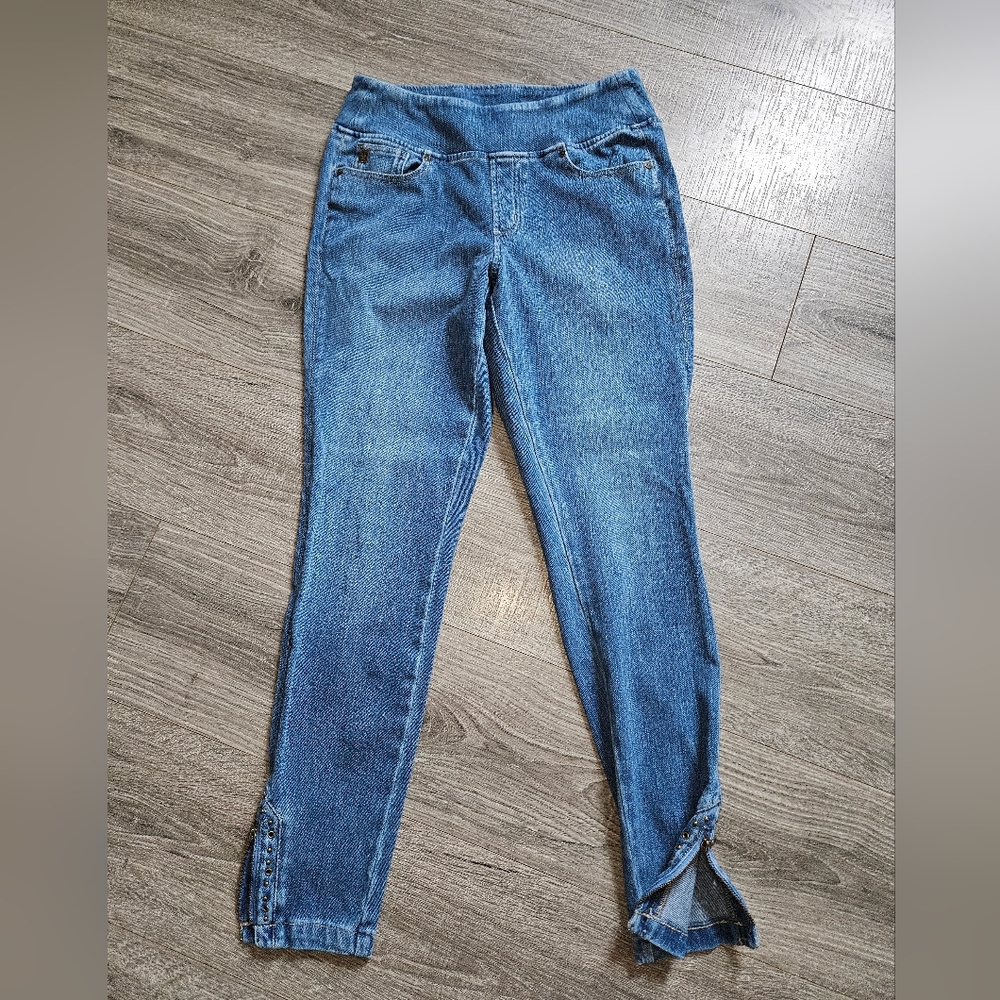 Belle By Kim Gravel Slip On Pull On Stretch Jeans QVC 8